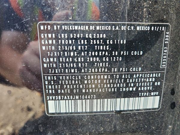 2018 VOLKSWAGEN TIGUAN SE, SEL