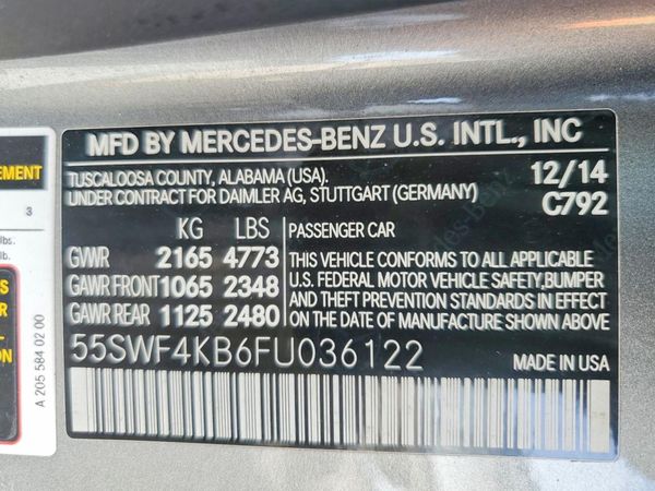 2015 MERCEDES-BENZ C 4-MATIC