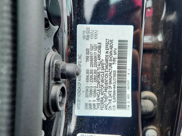 2016 HONDA CRV SE