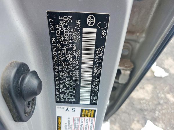 2017 TOYOTA PRIUS One/Two