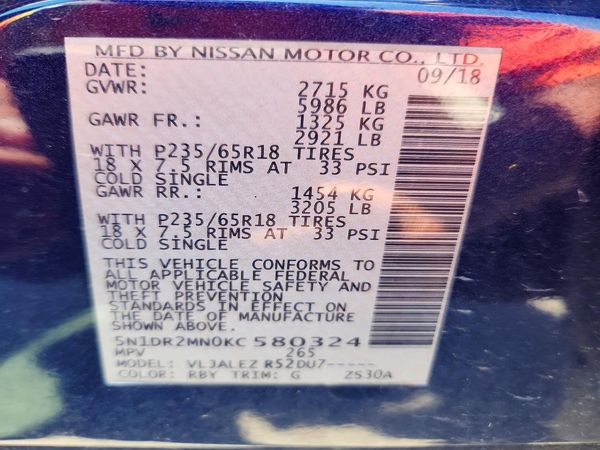 2019 NISSAN PATHFINDER