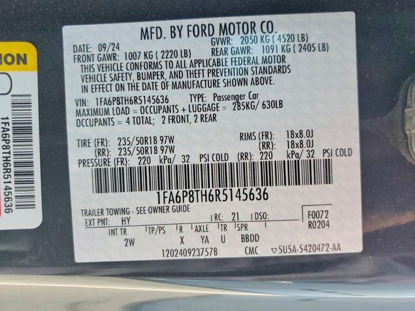 2024 FORD MUSTANG I4