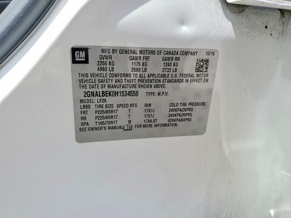 2017 CHEVROLET EQUINOX LS