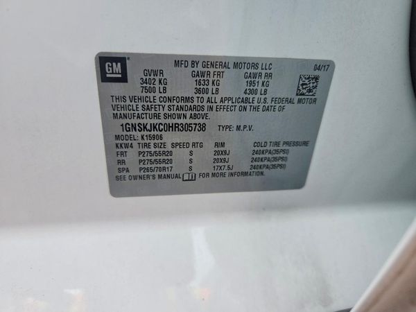 2017 CHEVROLET SUBURBAN Premier