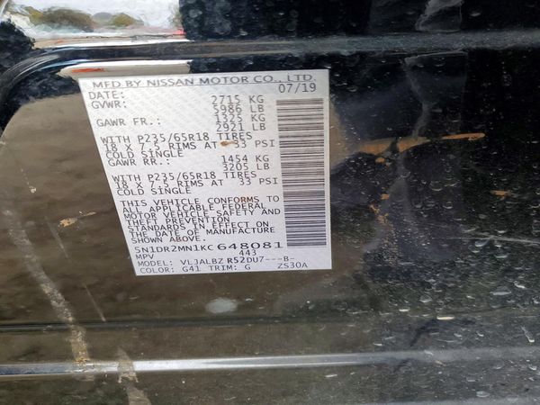 2019 NISSAN PATHFINDER