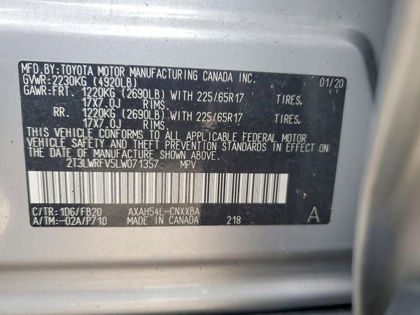 2020 TOYOTA RAV4 LE HV