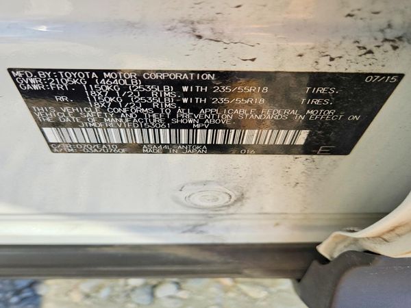 2015 TOYOTA RAV4 Limited (G Grade)