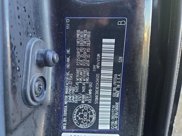 2014 TOYOTA SIENNA
