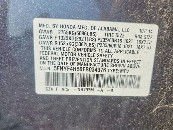 2015 HONDA PILOT EX-L