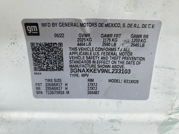 2022 CHEVROLET EQUINOX LT (1LT)