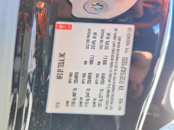 2018 TESLA MODEL 3