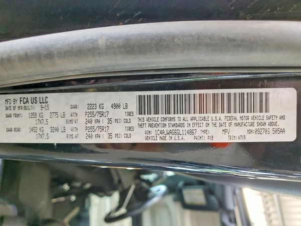 2016 JEEP WRANGLER SPORT 4X4