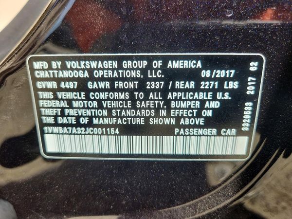 2018 VOLKSWAGEN PASSAT SE, SE w/ Technology