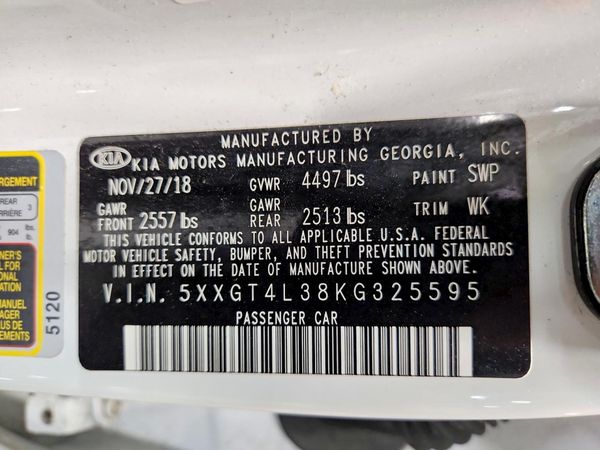 2019 KIA OPTIMA LX, S