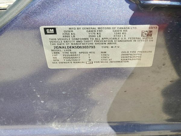 2013 CHEVROLET EQUINOX 1LT