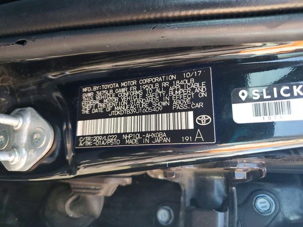 2018 TOYOTA PRIUS One/Two/Three/Four — VINS