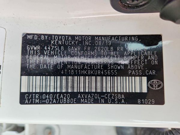 2019 TOYOTA CAMRY L/LE/SE/XLE