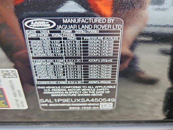 2025 LAND ROVER RANGE ROVER SPORT