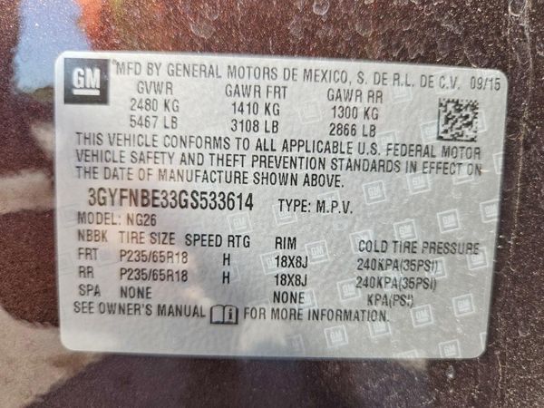 2016 CADILLAC SRX Luxury