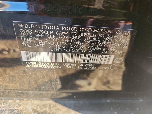 2013 LEXUS LS 460