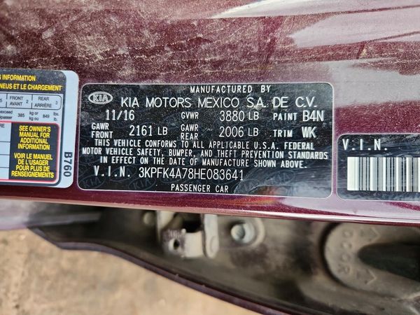 2017 KIA FORTE LX Base