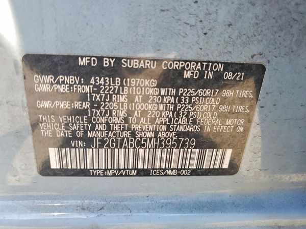2021 SUBARU CROSSTREK Base+ES
