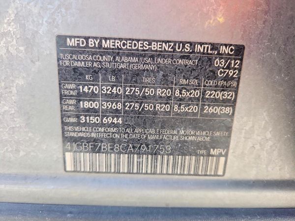 2012 MERCEDES-BENZ GL