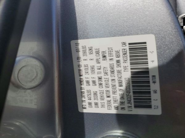 2012 ACURA TSX