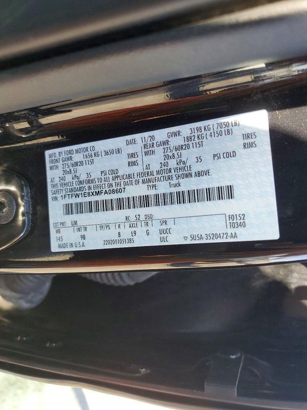 2021 FORD F150