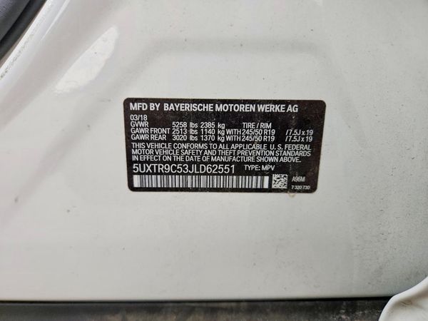 2018 BMW X3 sDrive30i