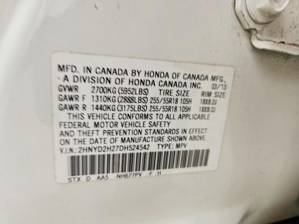 2013 ACURA MDX Base
