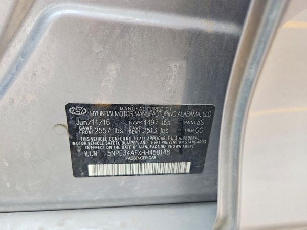 2017 HYUNDAI SONATA