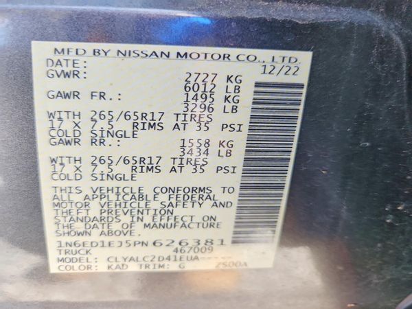 2023 NISSAN FRONTIER Crew Cab