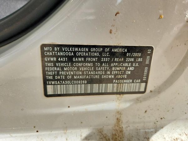 2020 VOLKSWAGEN PASSAT