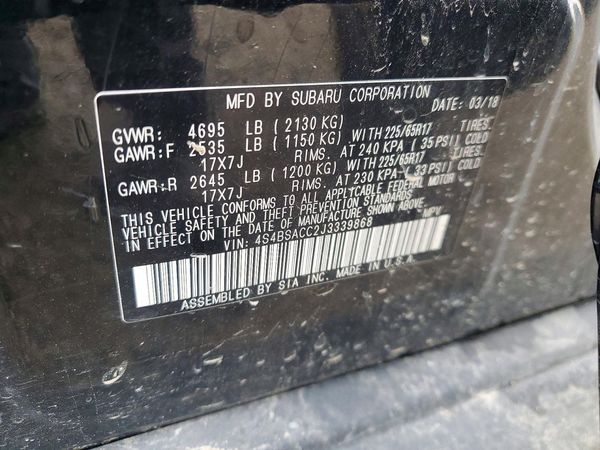 2018 SUBARU OUTBACK