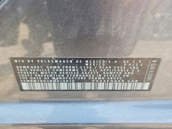 2022 VOLKSWAGEN JETTA