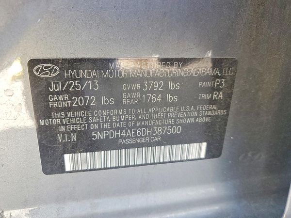 2013 HYUNDAI ELANTRA
