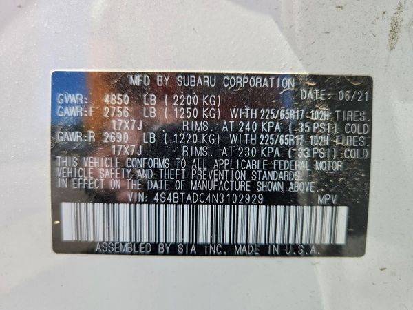 2022 SUBARU OUTBACK