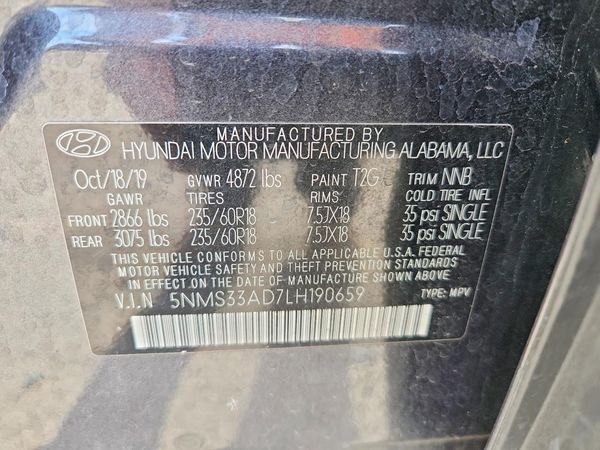 2020 HYUNDAI SANTA FE