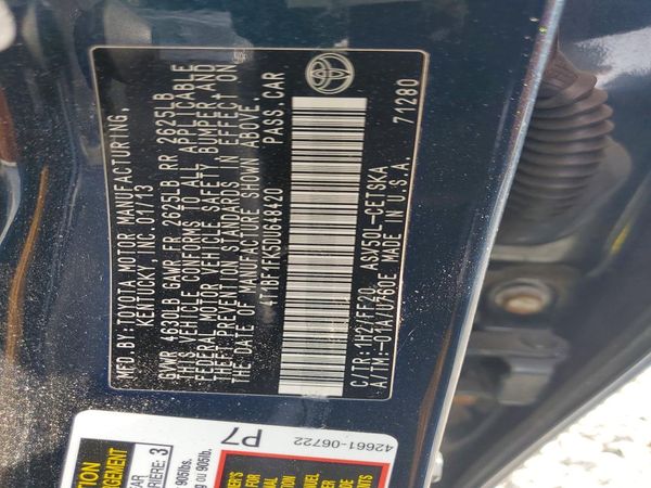 2013 TOYOTA CAMRY