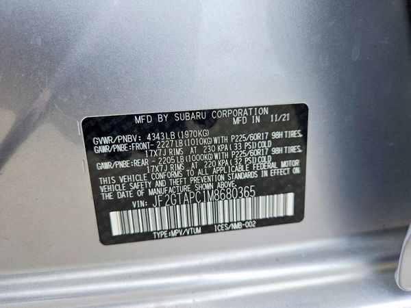 2021 SUBARU CROSSTREK Premium+ES