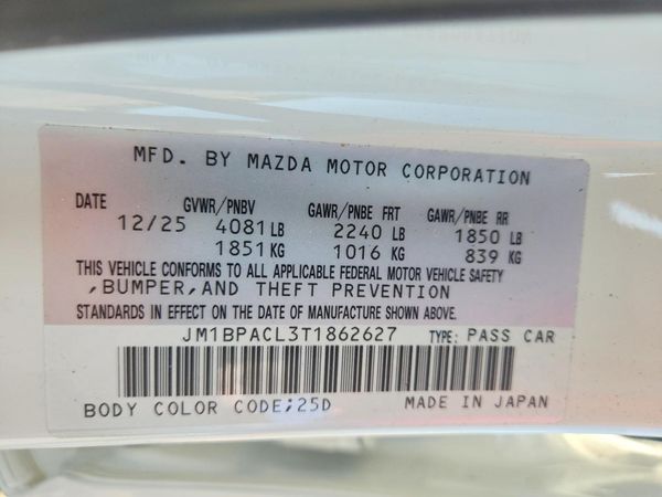 2026 MAZDA 3 Preferred — VINS