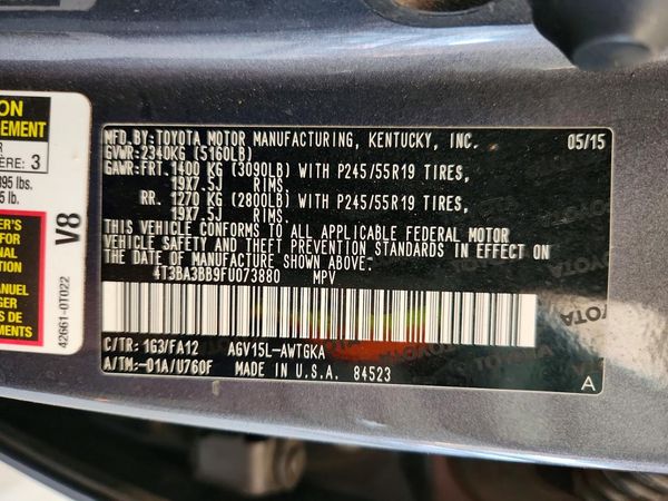 2015 TOYOTA VENZA XLE