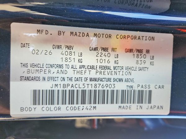 2026 MAZDA 3 Preferred — VINS