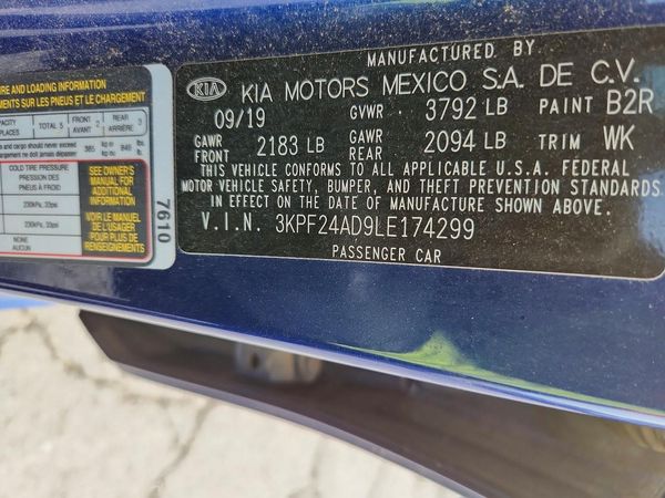 2020 KIA FORTE