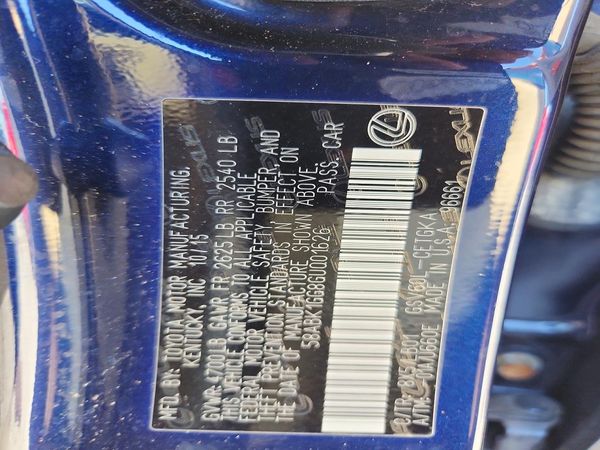 2016 LEXUS ES350 350 — VINS