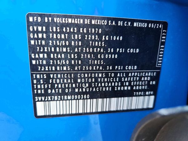 2024 VOLKSWAGEN TAOS