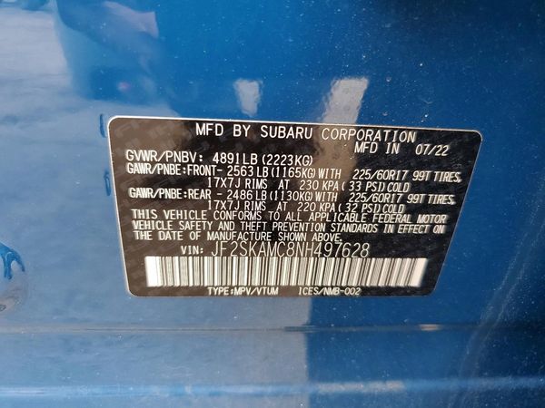 2022 SUBARU FORESTER Wilderness