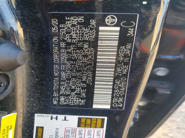2020 TOYOTA PRIUS