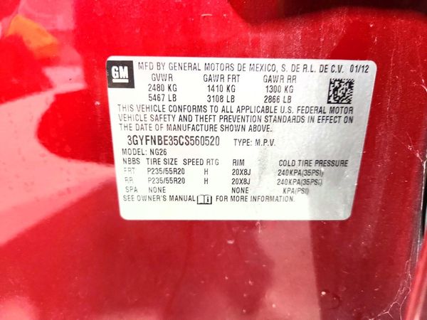2012 CADILLAC SRX Performance